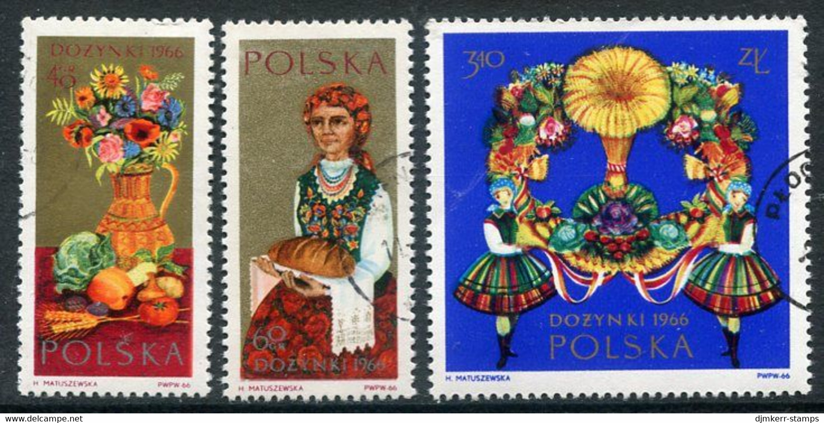 POLAND 1966 Harvest Festival Used.  Michel 1693-95 - Usados