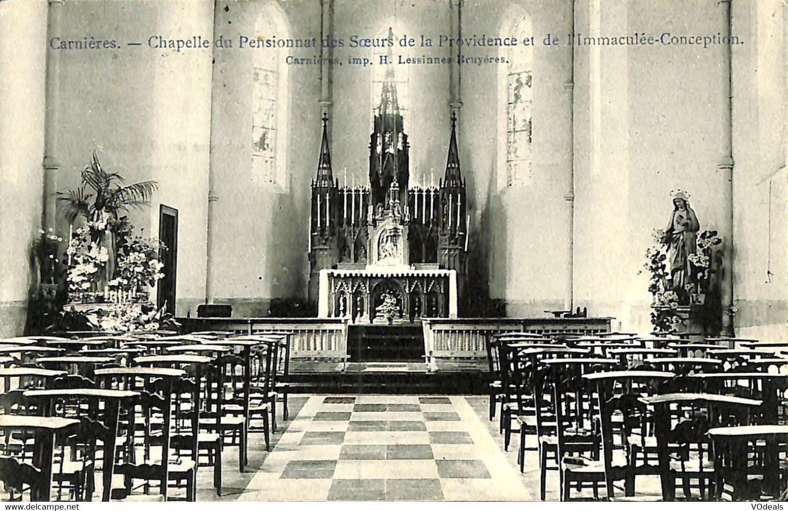 035 319 - CPA - Belgique - Carnières - Chapelle Du Pensionnat Des Soeurs De La Providence Et Immaculée-Conception - Morlanwelz