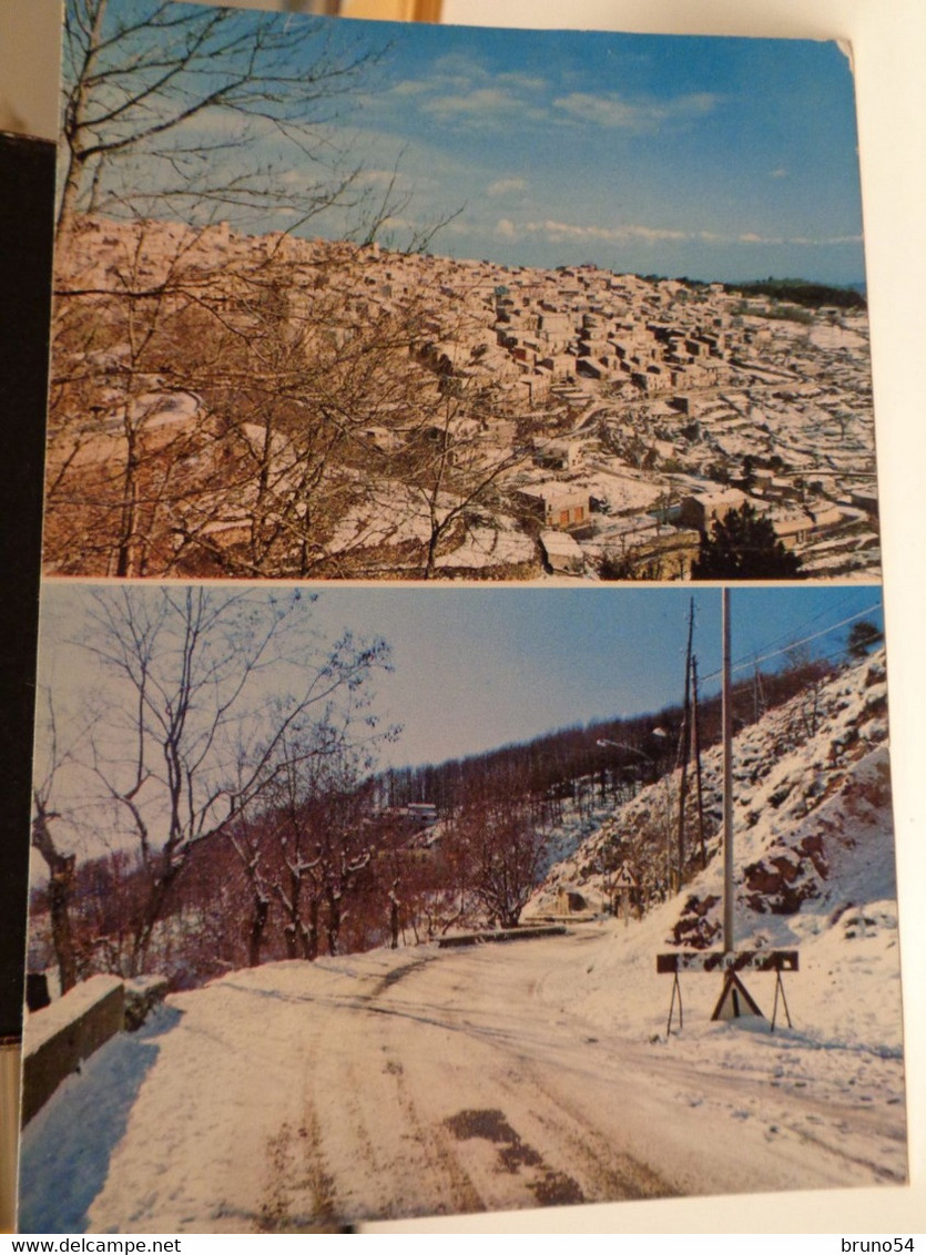 Cartolina La Sila Savelli Prov Crotone Fontana Nuova Panorama Paesaggio Innevato - Crotone