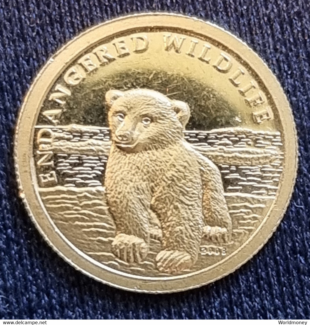 10 Dollars 2008 Cook Islands  -  Endangered Wildlife (Gold) - Islas Cook