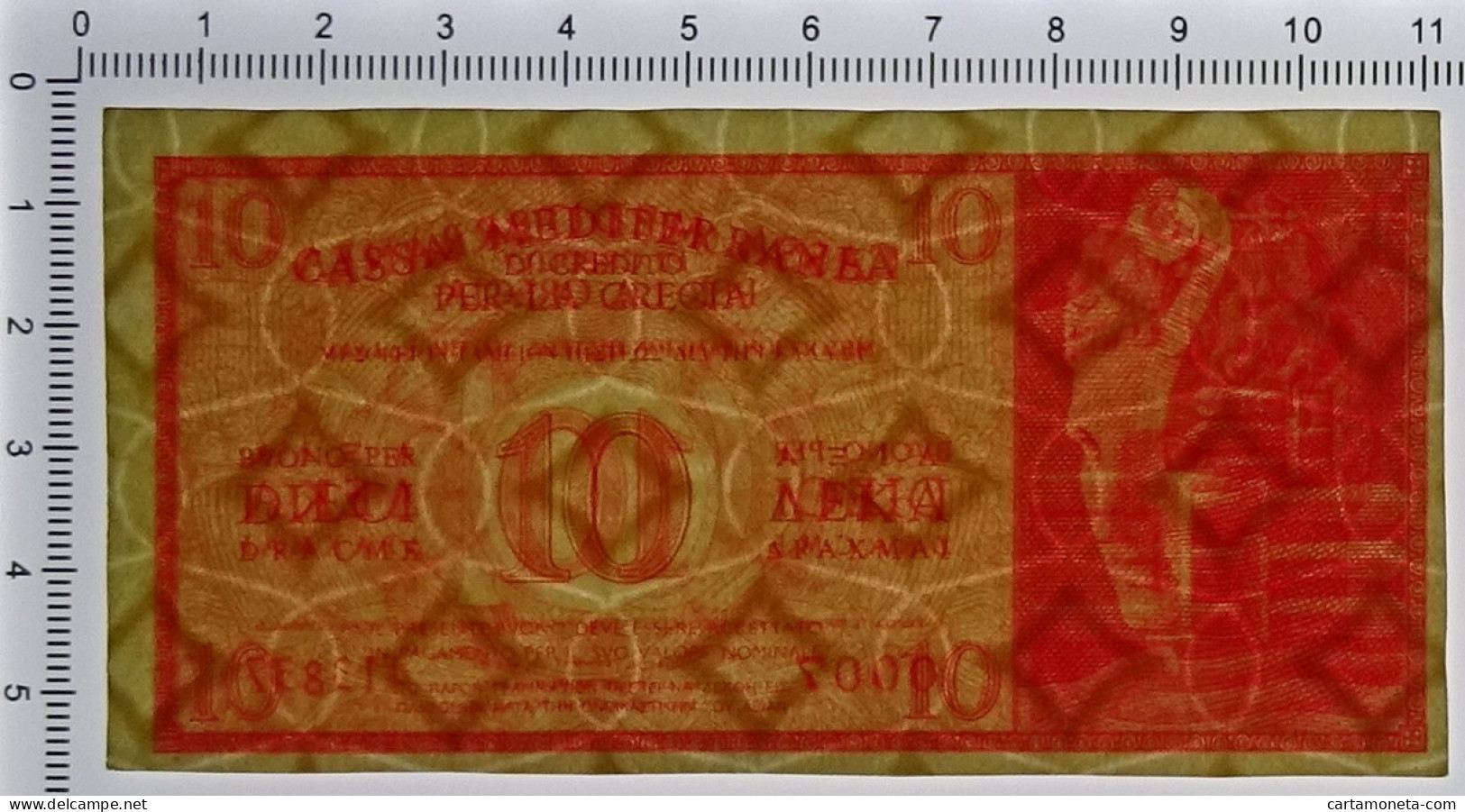 10 DRACME CASSA MEDITERRANEA DI CREDITO PER LA GRECIA 1941 FDS-/FDS - Andere & Zonder Classificatie