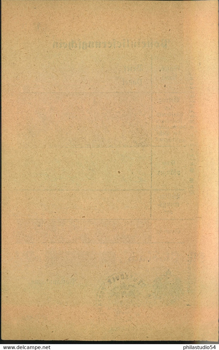 1917, "M, - Galdbach", L1 Auf Postschein - Machines à Affranchir (EMA)