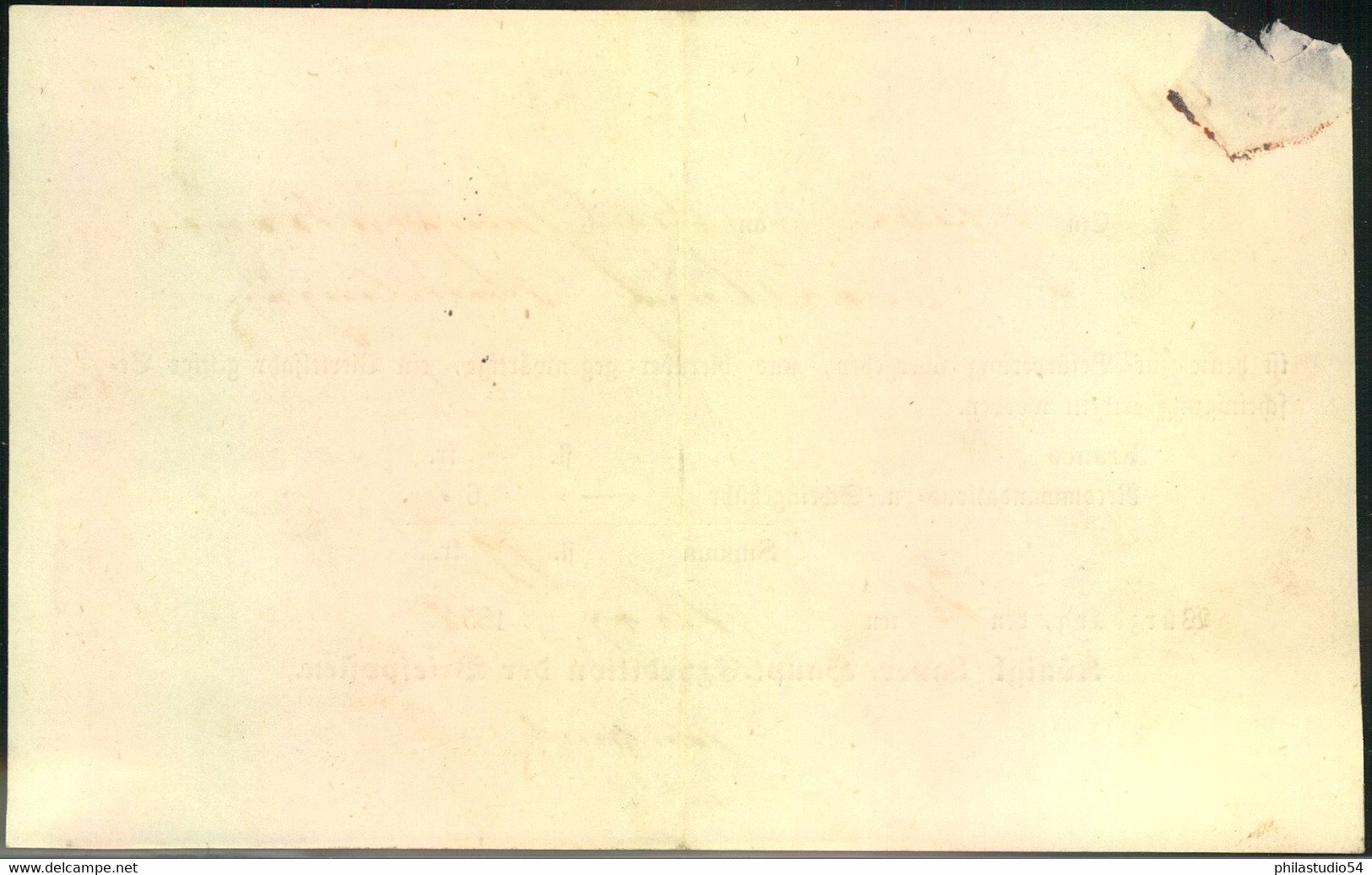 1852, Ortsdruck-Postschein Von Würzburg - Lettres & Documents