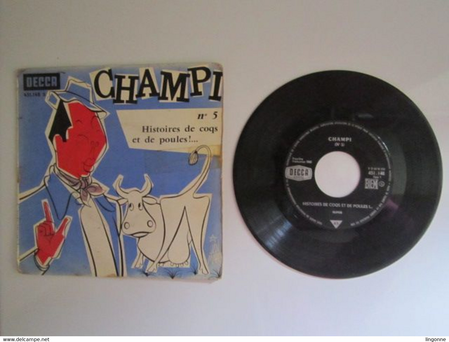 1962 Vinyle 45 Tours Champi – N°5 Histoires De Coqs Et De Poules !... - Humour, Cabaret