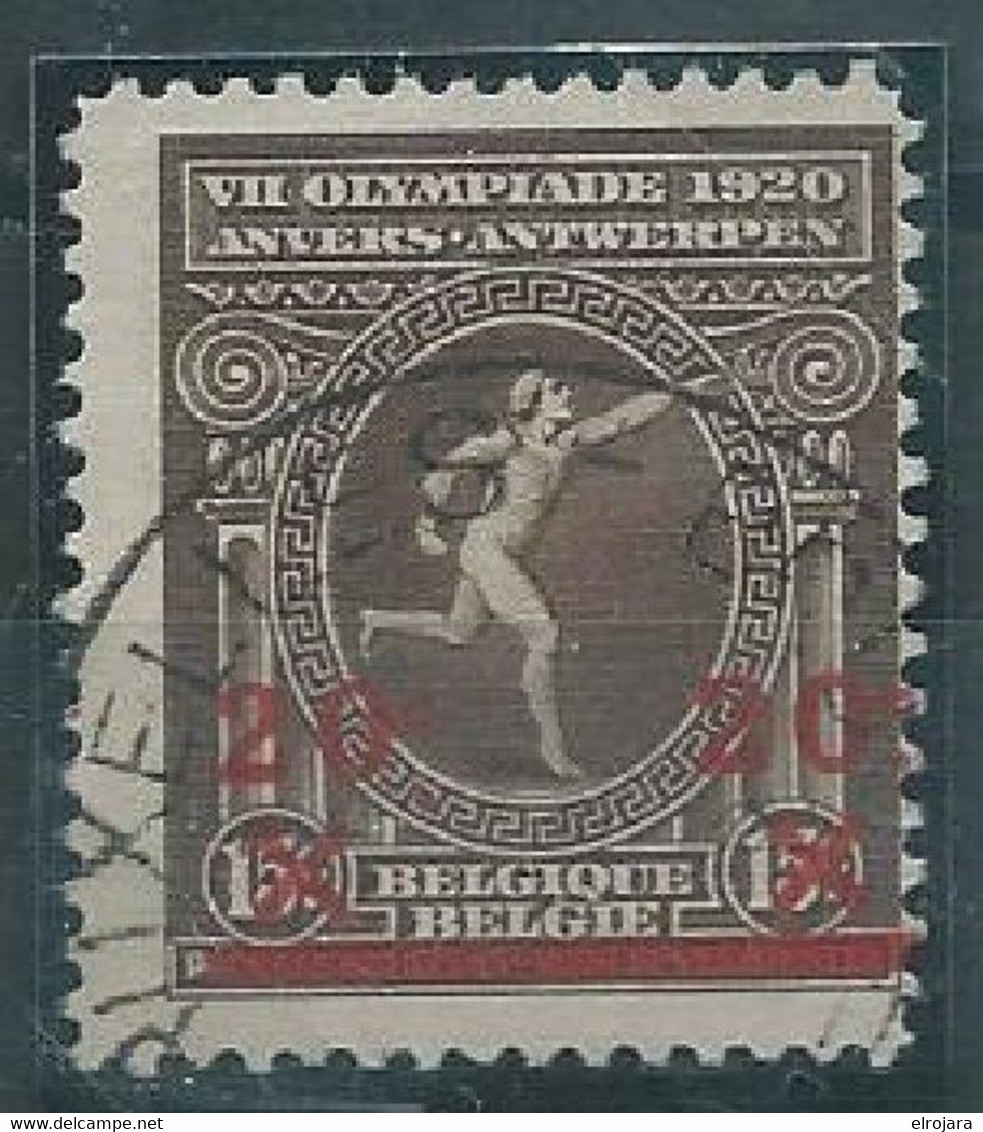 BELGIUM Olympic Overprinted Stamp 15c Used With Low Dot Under The Left C - Sommer 1920: Antwerpen