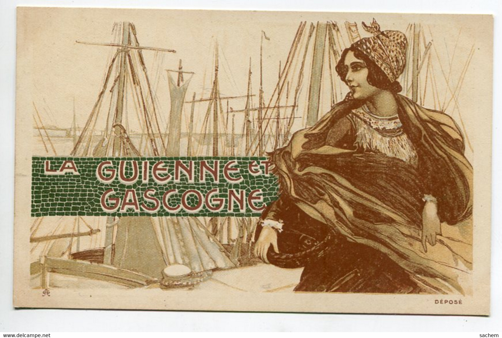 33 LA GUIENNE ( Guyenne ) Et GASCOGBNE  Port Femme Poissonniere ART NOUVEAU 1900   D24 2020 - Otros & Sin Clasificación