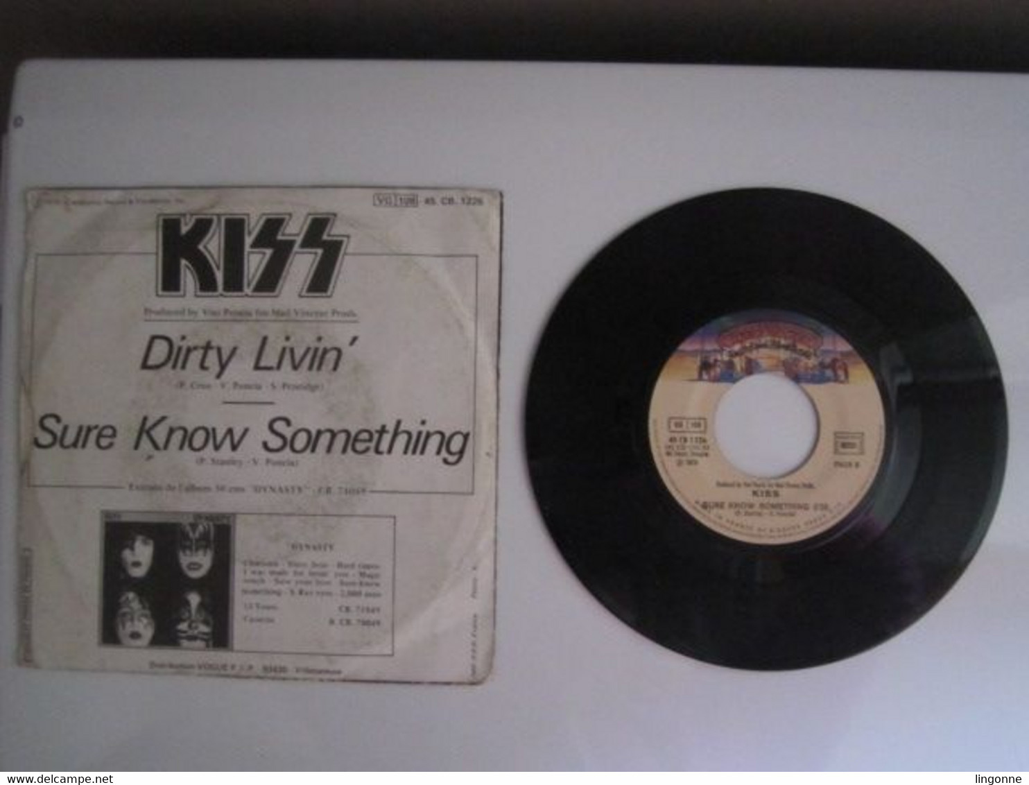 1979 Vinyle 45 Tours Kiss – Dirty Livin' / Sure Know Something - Hard Rock En Metal