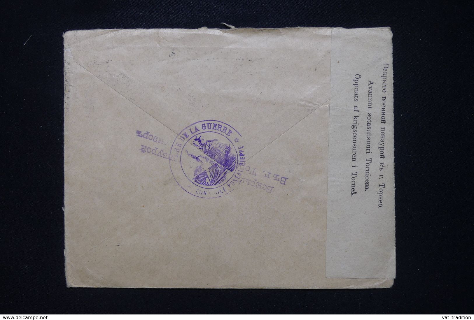 FINLANDE - Enveloppe Commerciale De Helsinki Pour Paris En 1915 Avec Contrôle Postal - L 107842 - Covers & Documents