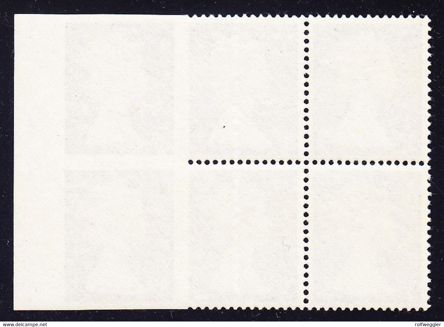 1967 Pre-decimal Machins 3d, Violet In Right Marginal Block Of 6, Both Right Stamps Inperforate, Mint Never - Variétés, Erreurs & Curiosités