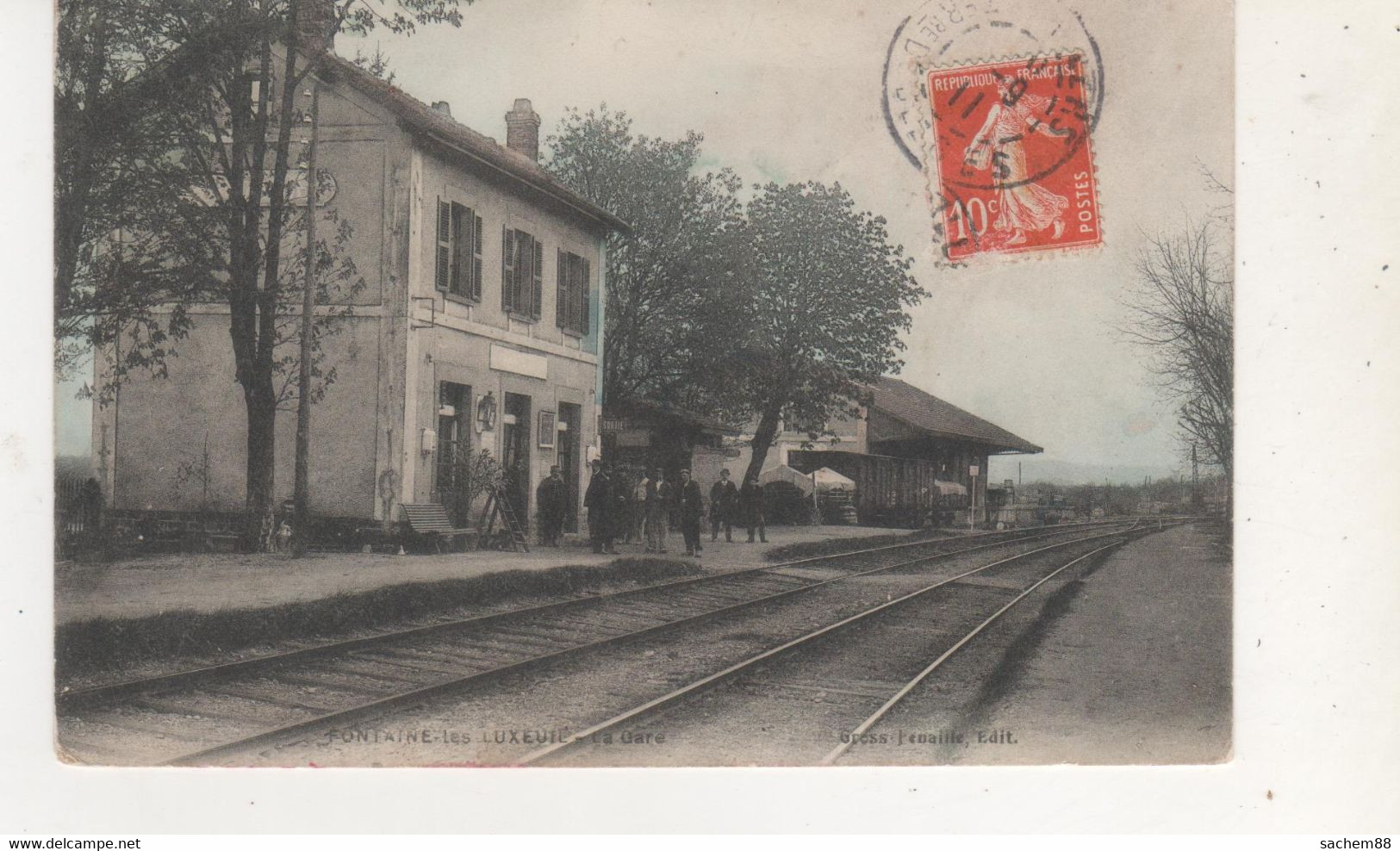 CPA  FONTAINE LES LUXEUIL  LA GARE - Andere & Zonder Classificatie