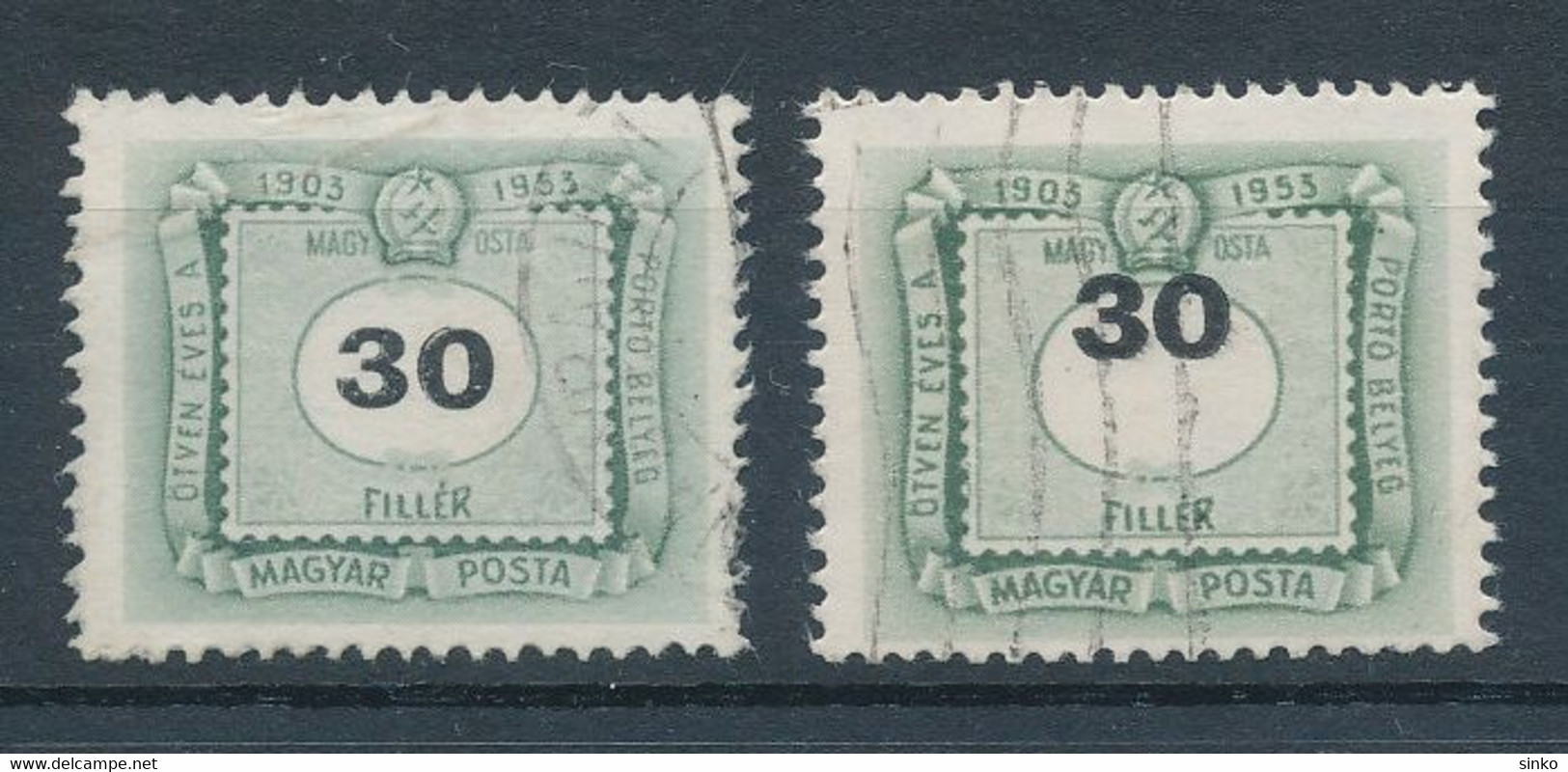 1953. The Hungarian Porto Stamp Is 50 Years Old - Misprint - Varietà & Curiosità