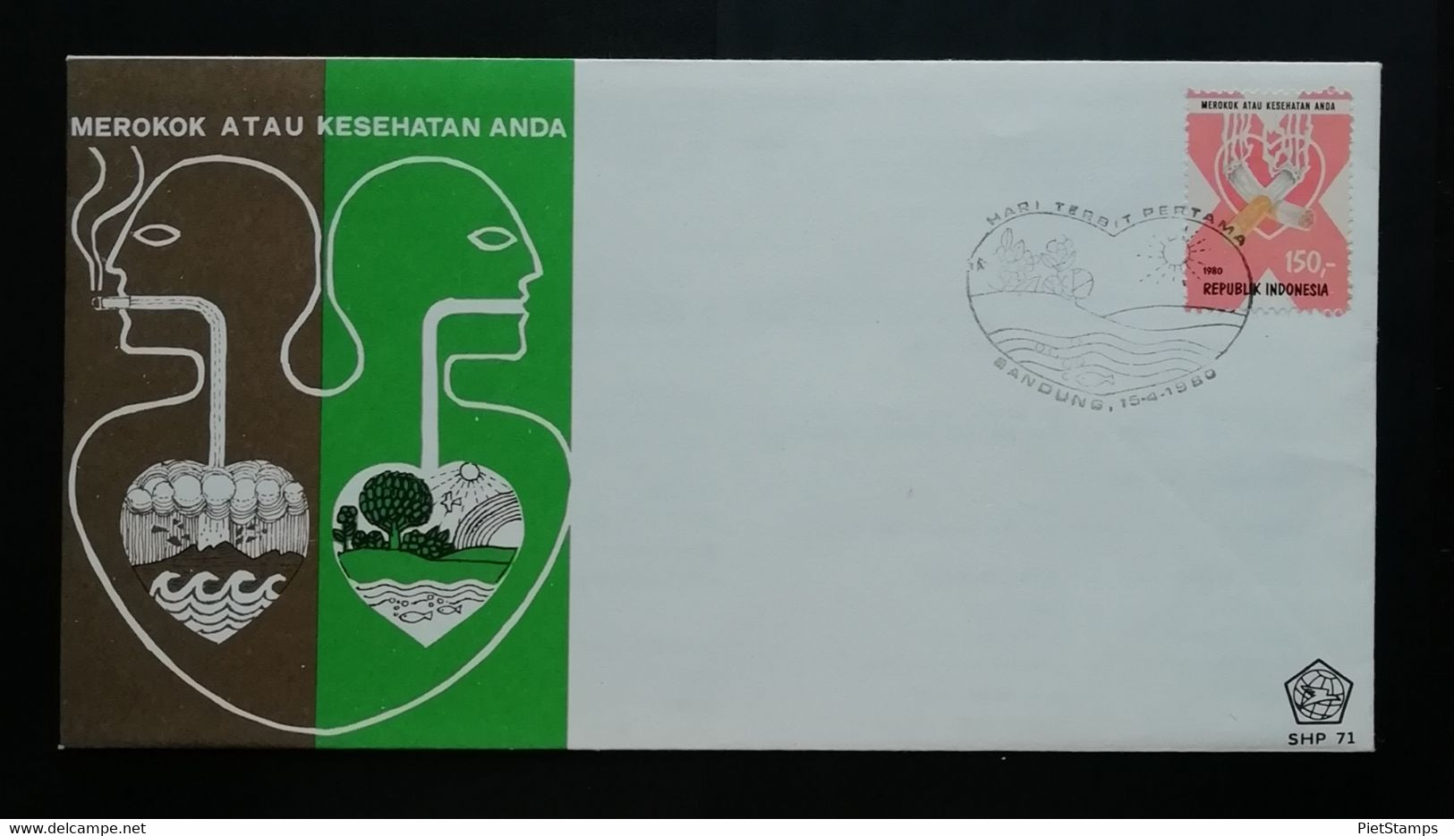 Indonesie 1980 FDC SHP 71 - Mi 956 Campagne Tegen Het Roken - Indonesia