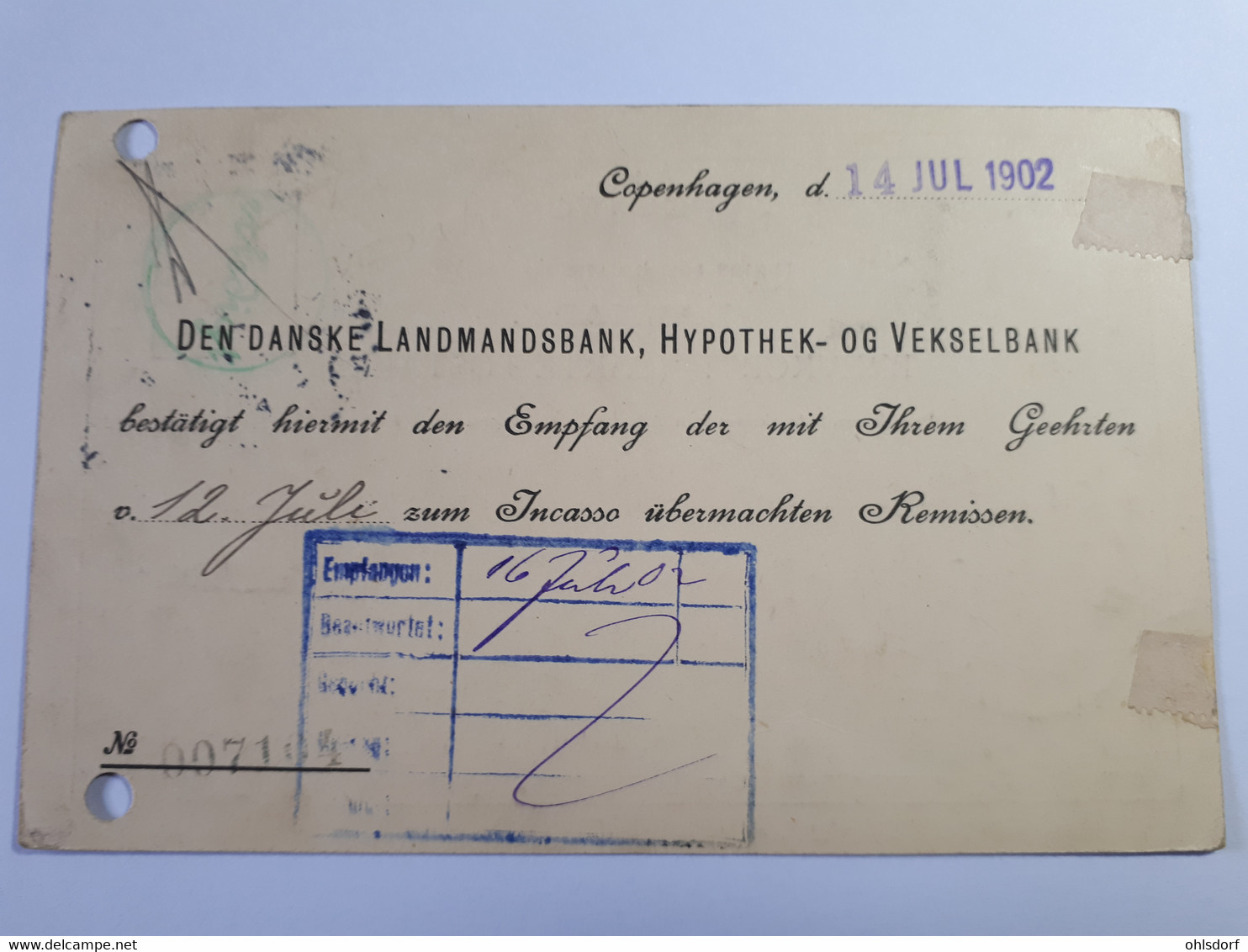 DANMARK 1902: Postcard, O - FREE SHIPPING ABOVE 10 EURO - Briefe U. Dokumente