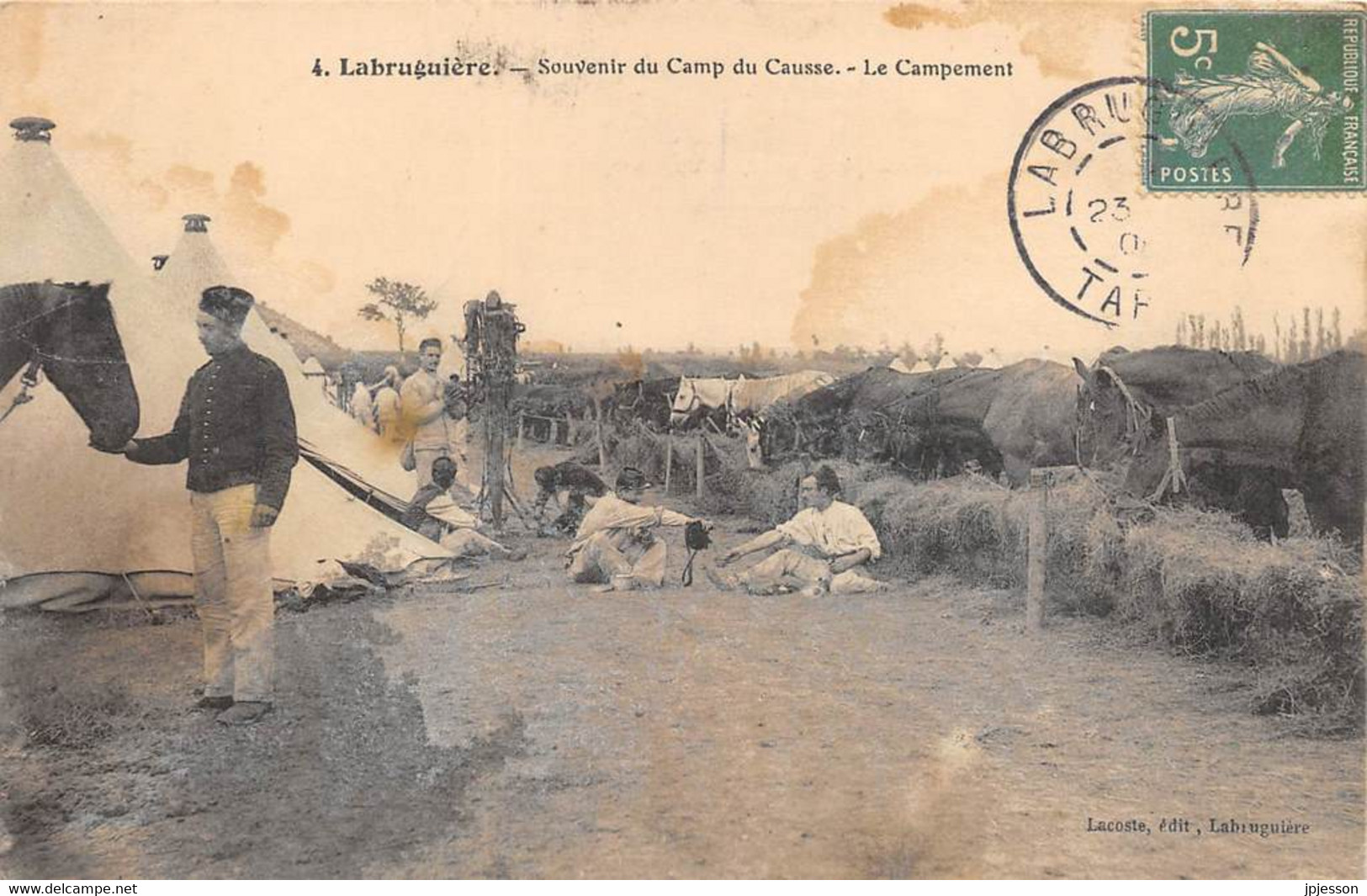 TARN  81   LABRUGUIERE   SOUVENIR DU CAMP DU CAUSSE - LE CAMLPEMENT - MILITARIA - Labruguière