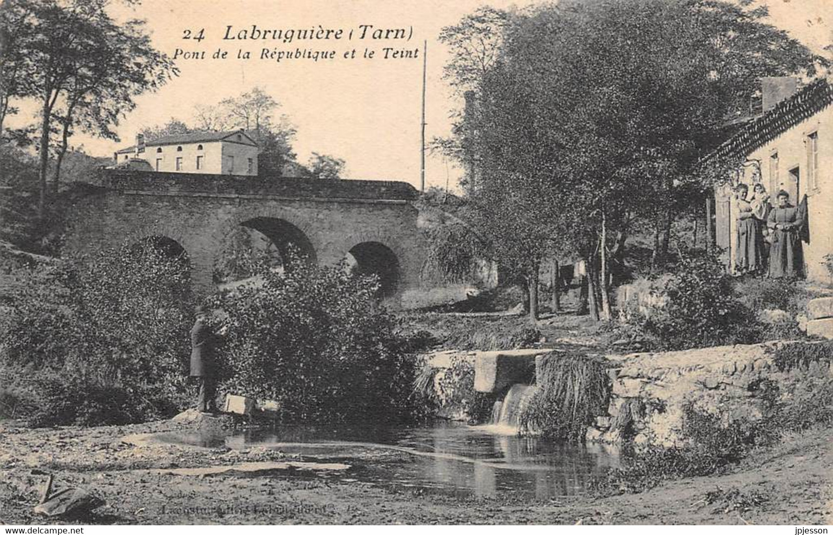 TARN  81   LABRUGUIERE   PONT DE LA REPUBLIQUE ET LE TEINT - Labruguière