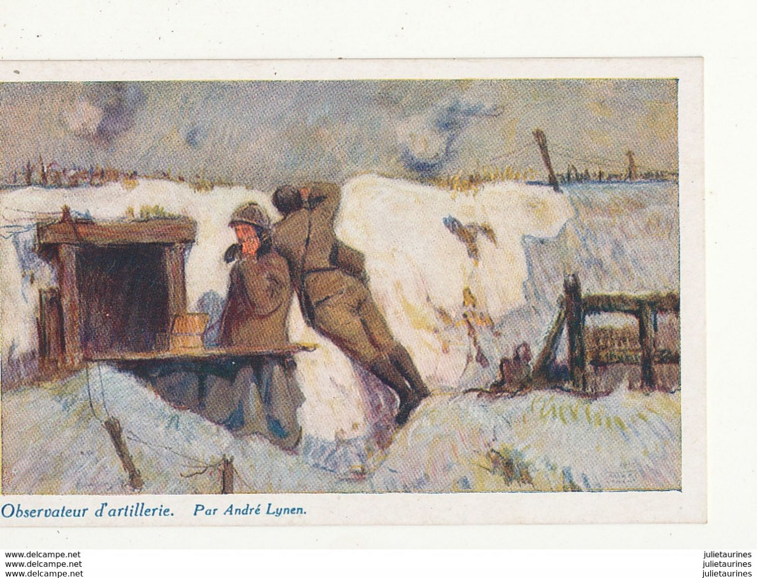 LYNEN ILLUSTRATEUR OBSERVATEUR D ARTILLERIE BON ETAT - Lynen, Amédée-Ernest