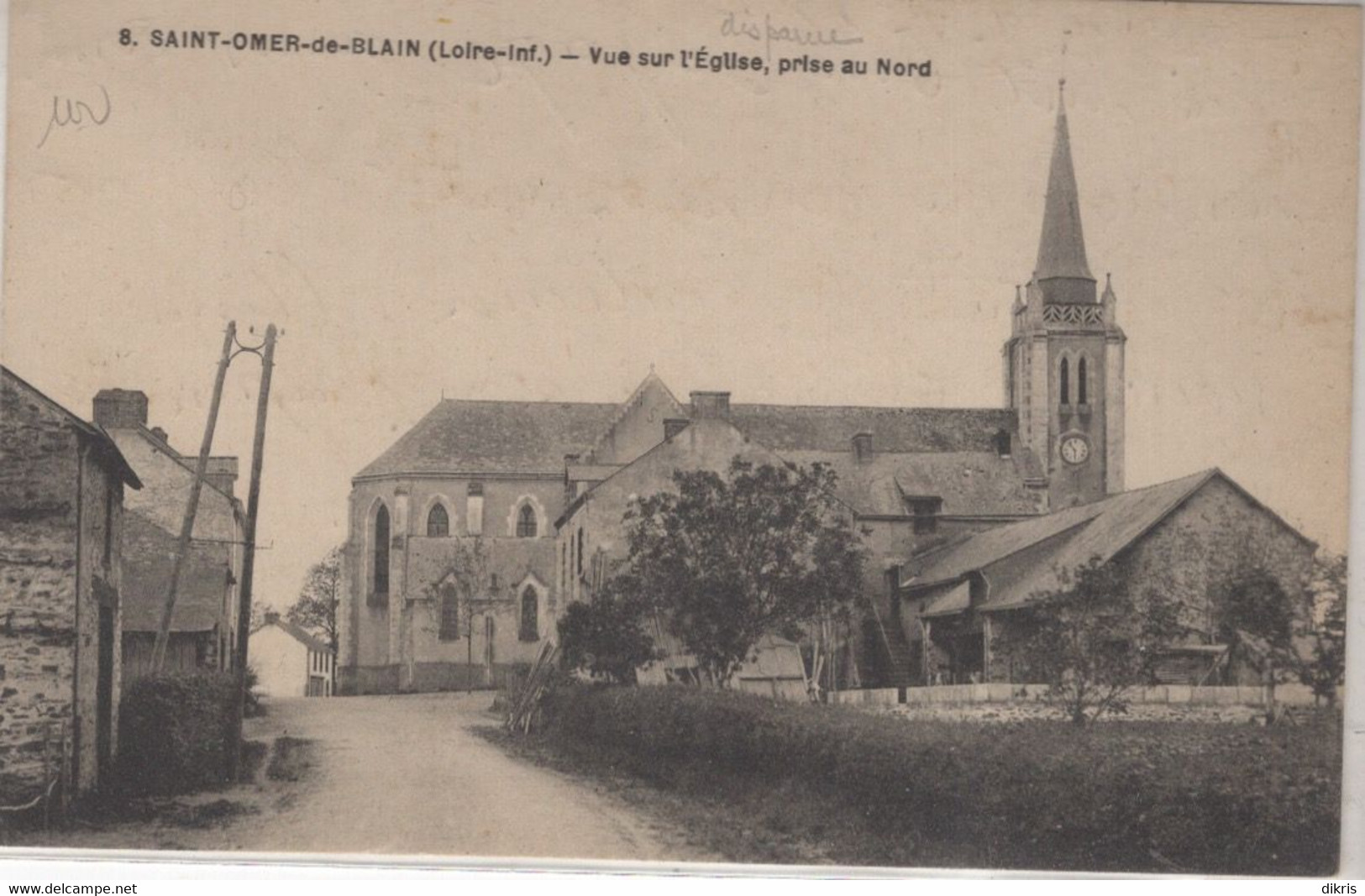 44-SAINT-OMER-DE-BLAIN- VUE SUR L'EGLISE PRISE AU NORD-ANIMEE - Otros & Sin Clasificación