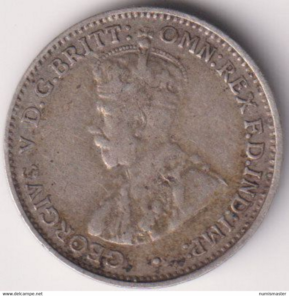 AUSTRALIA , THREEPENCE 1935 , UNCLEANED SILVER COIN - Threepence