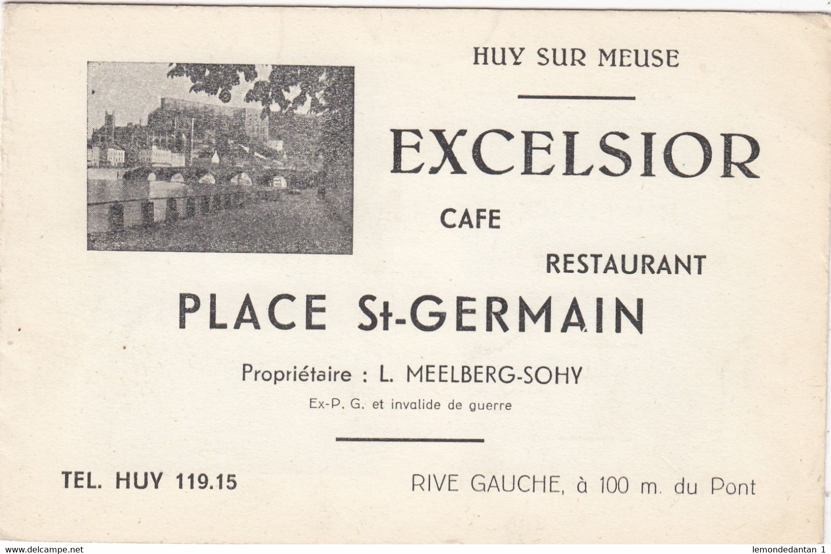 Huy. Excelsior Café-Restaurant. Place St-Germain. - Huy