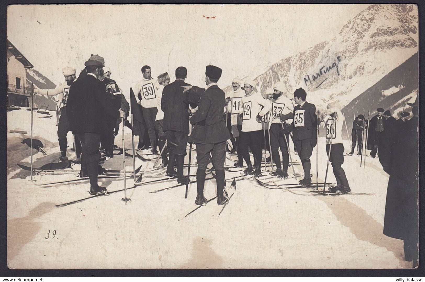 +++ Photo Carte - Sports D'Hiver CHAMONIX - 1913 -Championnat De France + Aviatrice Marie MARVINGT - 3/4  // - Winter Sports