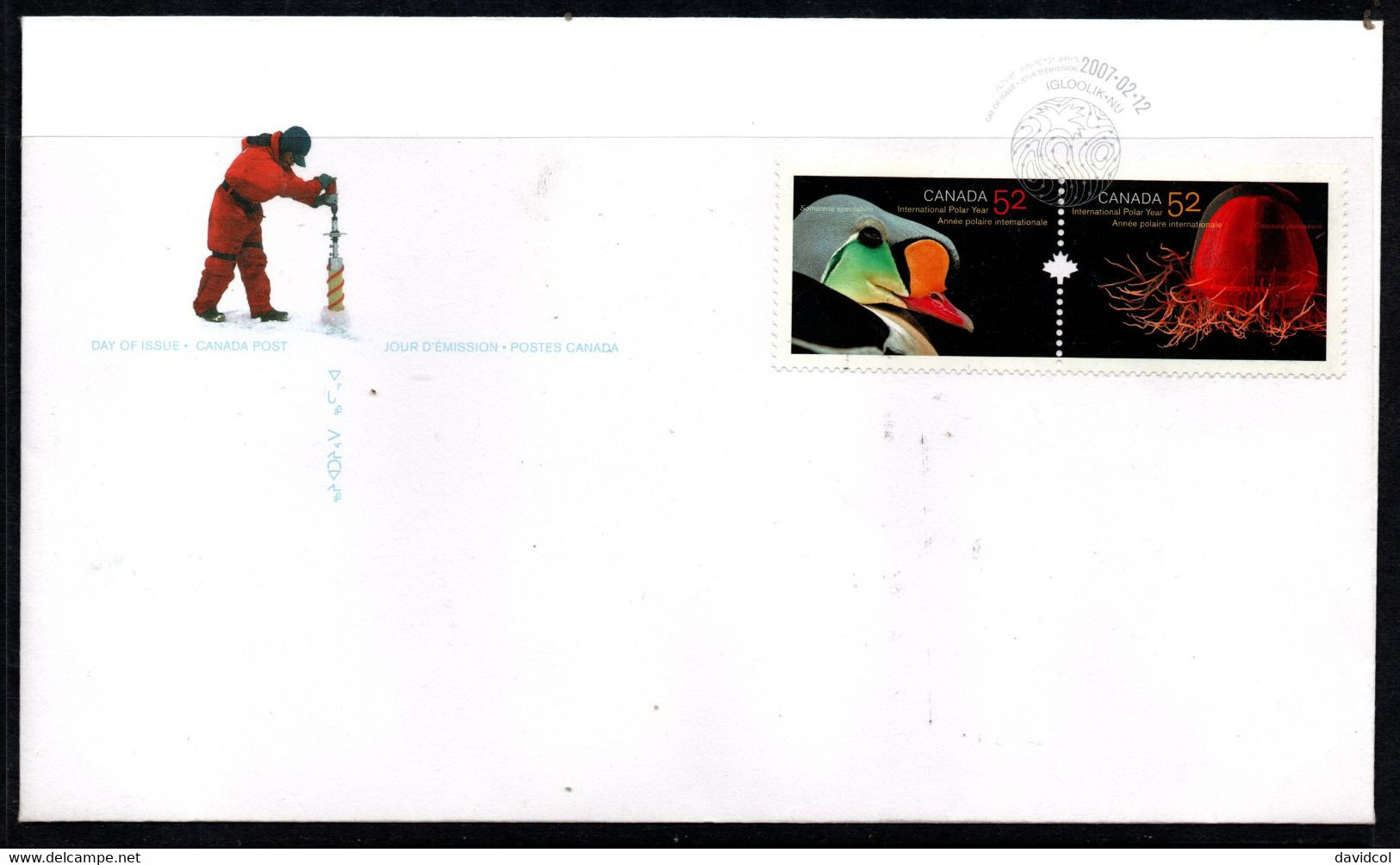 CA198- COVERAUCTION!!! - FDC - CANADA 2007-02-12 - INTERNATIONAL POLAR YEAR - 2001-2010