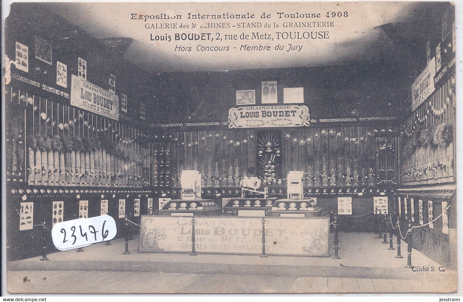 TOULOUSE- STAND DE LA GRAINETERIE LOUIS BOUDET A L EXPOSITION INTERNATIONALE DE 1908 - Toulouse