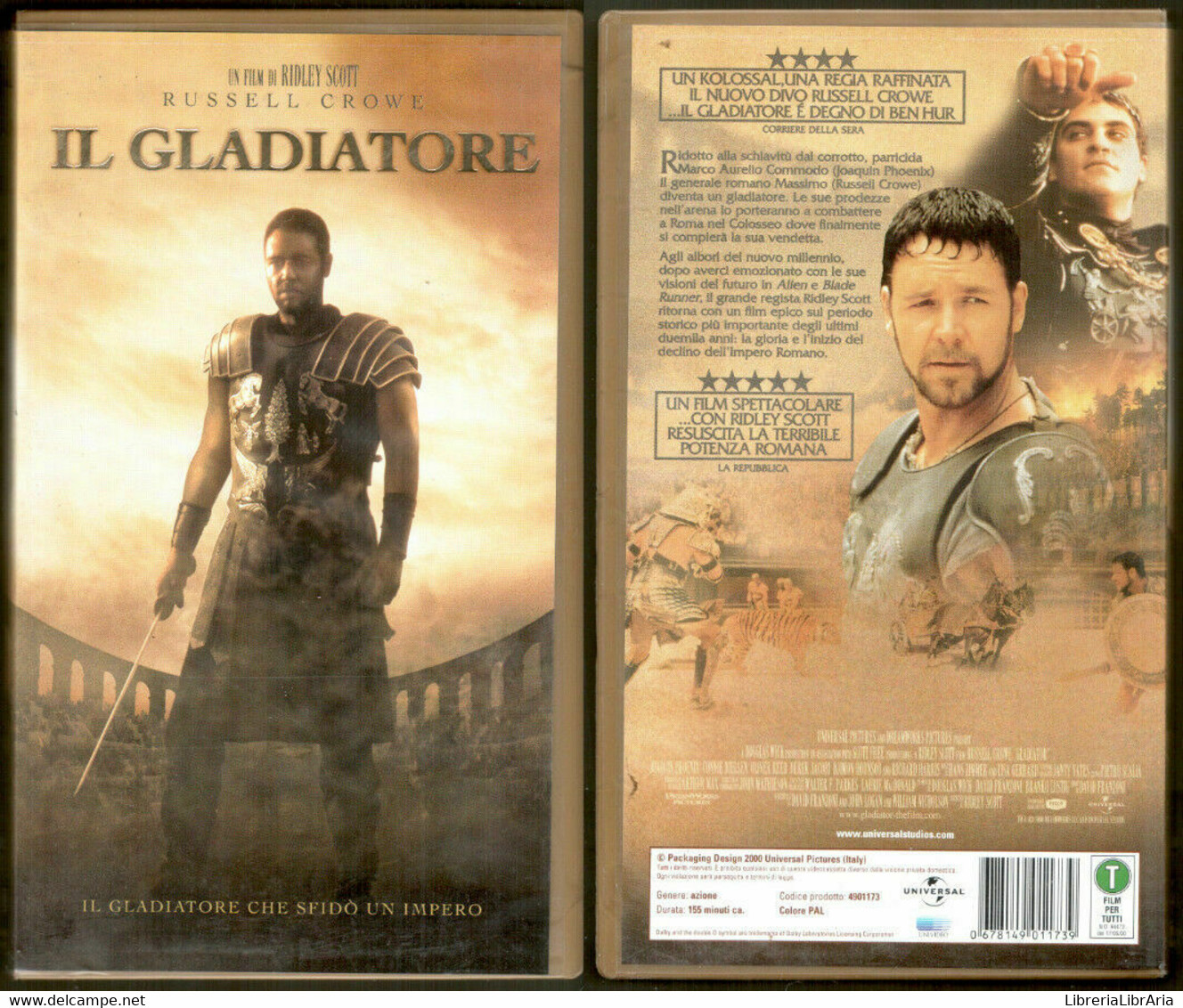 Il Gladiatore - Russell Crowe - Vhs - 2000 - Universal -F - Lotti E Collezioni