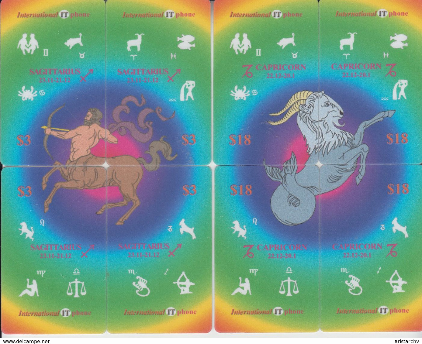 PALESTINE ZODIAC HOROSCOPE LUNAR CALENDAR FULL SET OF 12 PUZZLE 48 CARDS - Sternzeichen