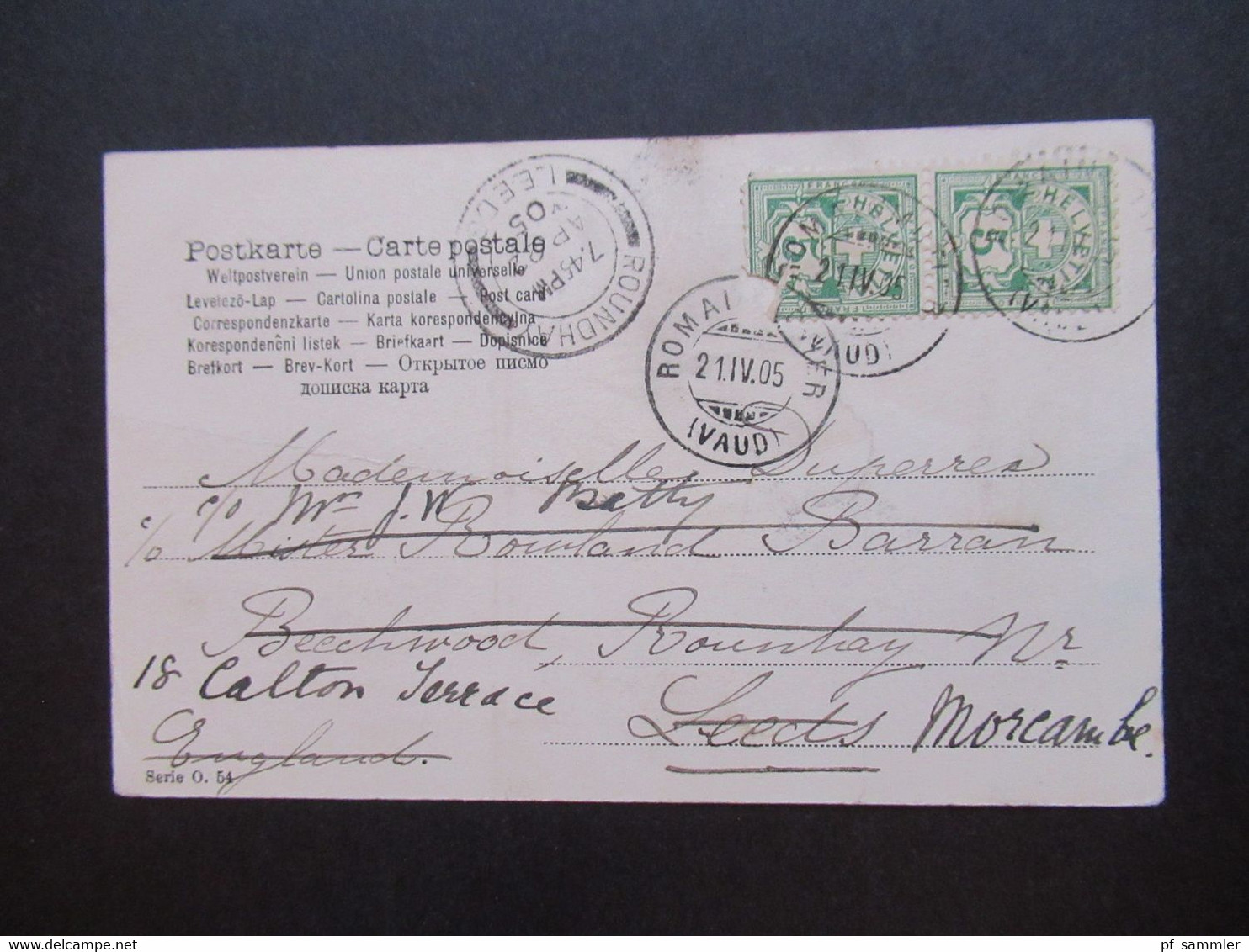 Künstler AK 1905 Auslandskarte Nach Leeds Und Dann Weitergeleitet! Joye Ses Paques / Frohe Ostern - Briefe U. Dokumente