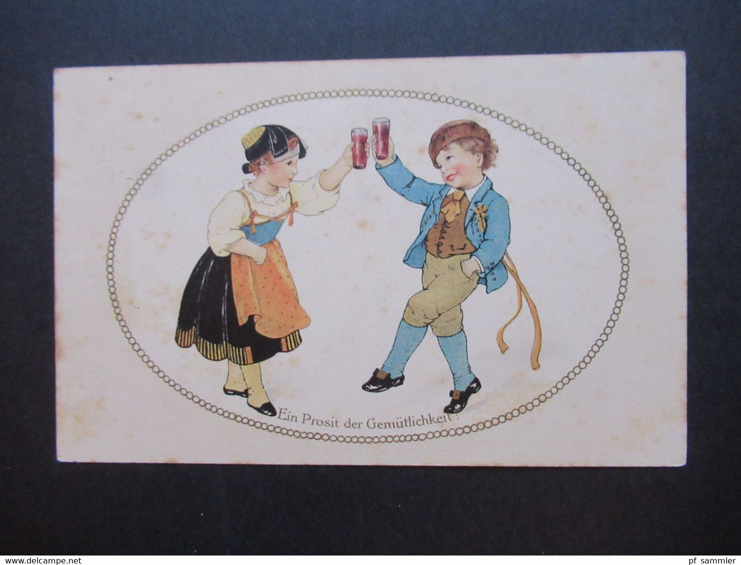 Künstler AK Schweiz 1913 Kinder Stoßen An / Ein Prosit Der Gemütlichkeit Verlag B. Dondorf Frankfurt - Cartoline Umoristiche