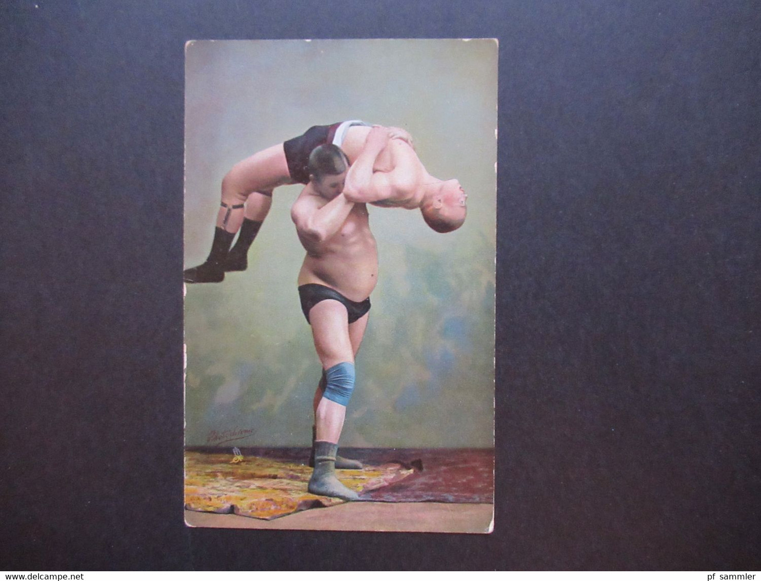 AK Tuck's Post Card Um 1910 Photochrome Wrestling / Männer Kämpfen - Martiaux