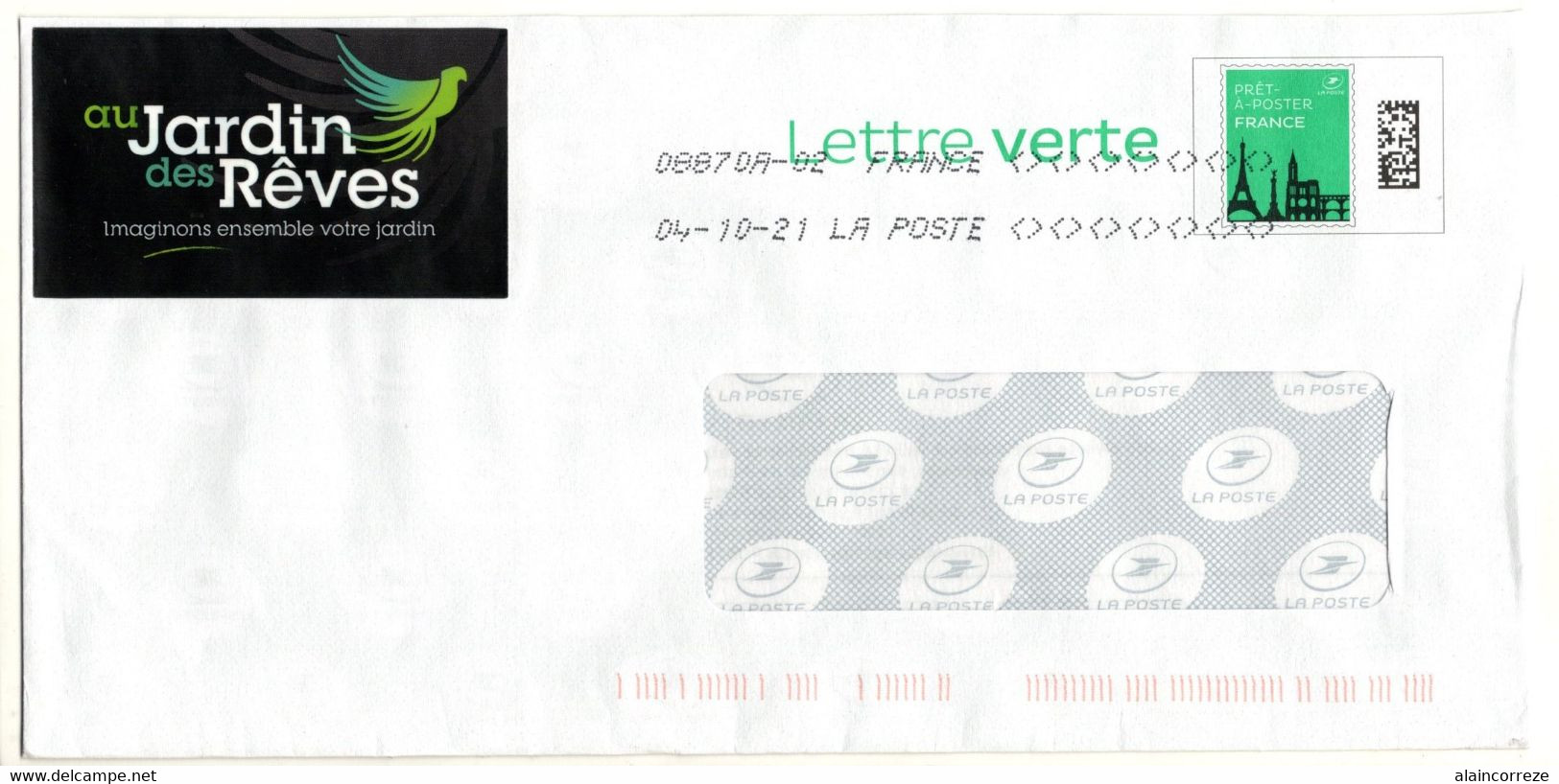 Entier Postal PAP Repiqué Privé Au Jardin Des Rêves Imaginons Ensemble Votre Jardin Thème : Oiseau Perruche ? - PAP: Private Aufdrucke