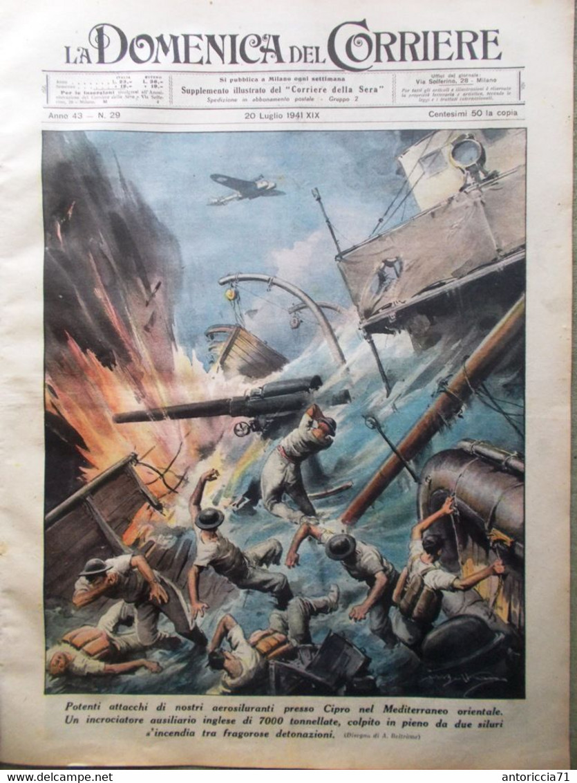 La Domenica Del Corriere 20 Luglio 1941 WW2 Russia Contadine Ungheria Giustizia - Guerra 1939-45