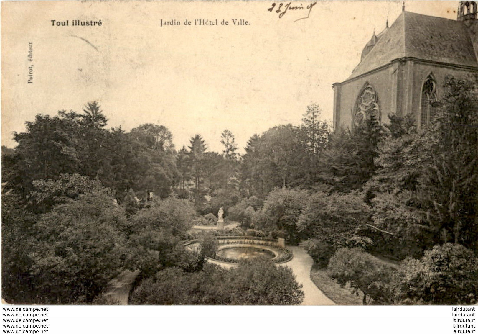 D54  TOUL  Jardin De L' Hôtel De Ville  ..... - Toul