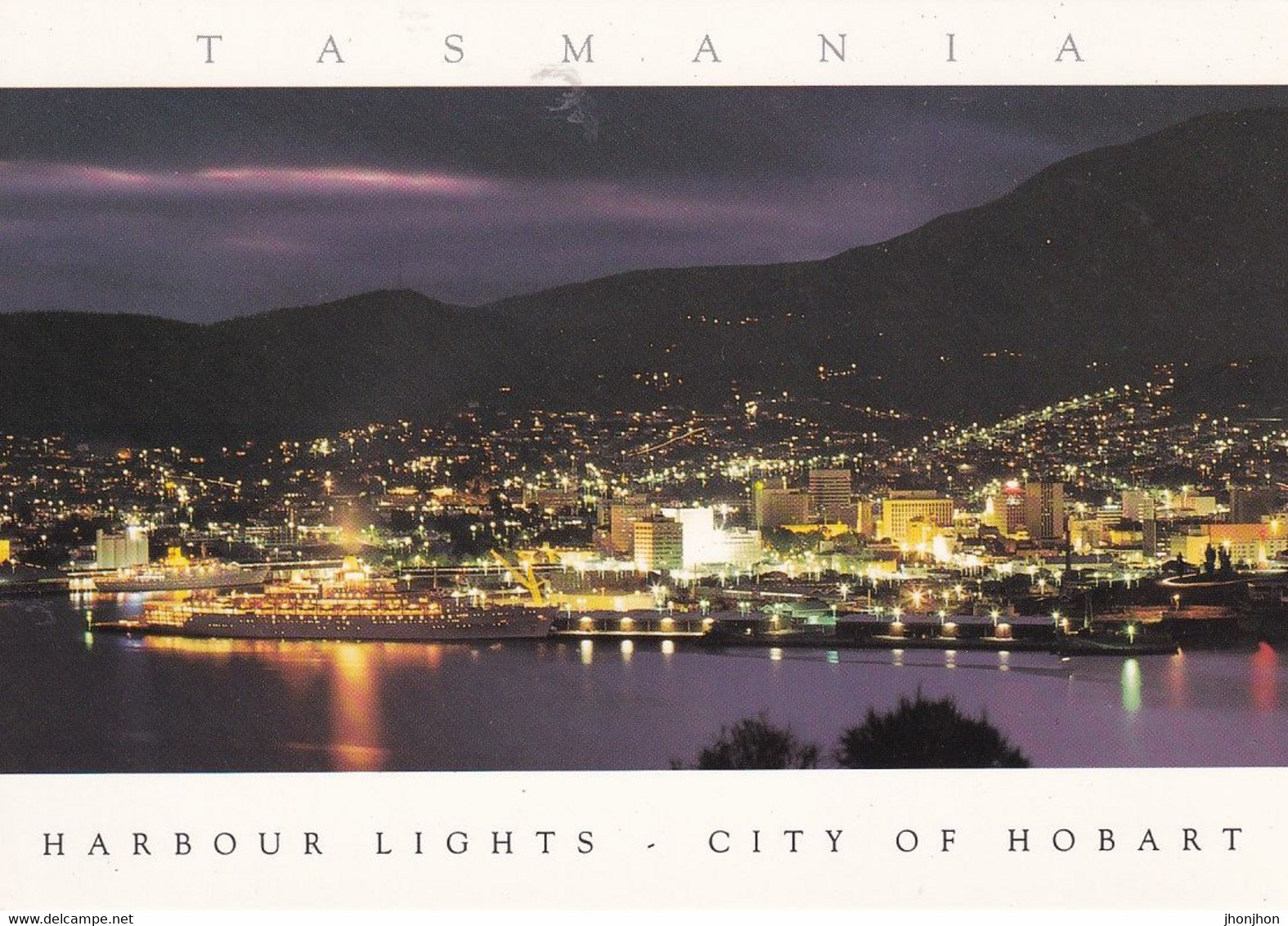 Australia - Postcard  Unused - Harbour Lights - TheCity Of Hobart At Night Bejewelled With Sparkling Lights - Hobart