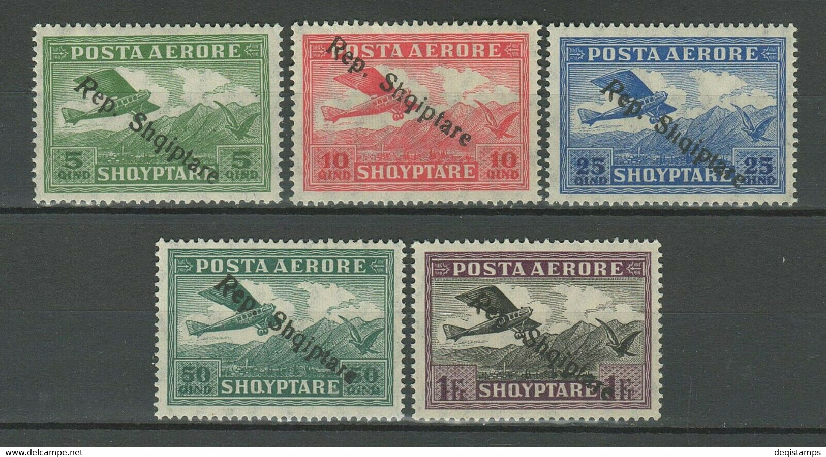 Albania 1927 ☀ Airmail Optd. Issue ☀ MNH** - Albanië