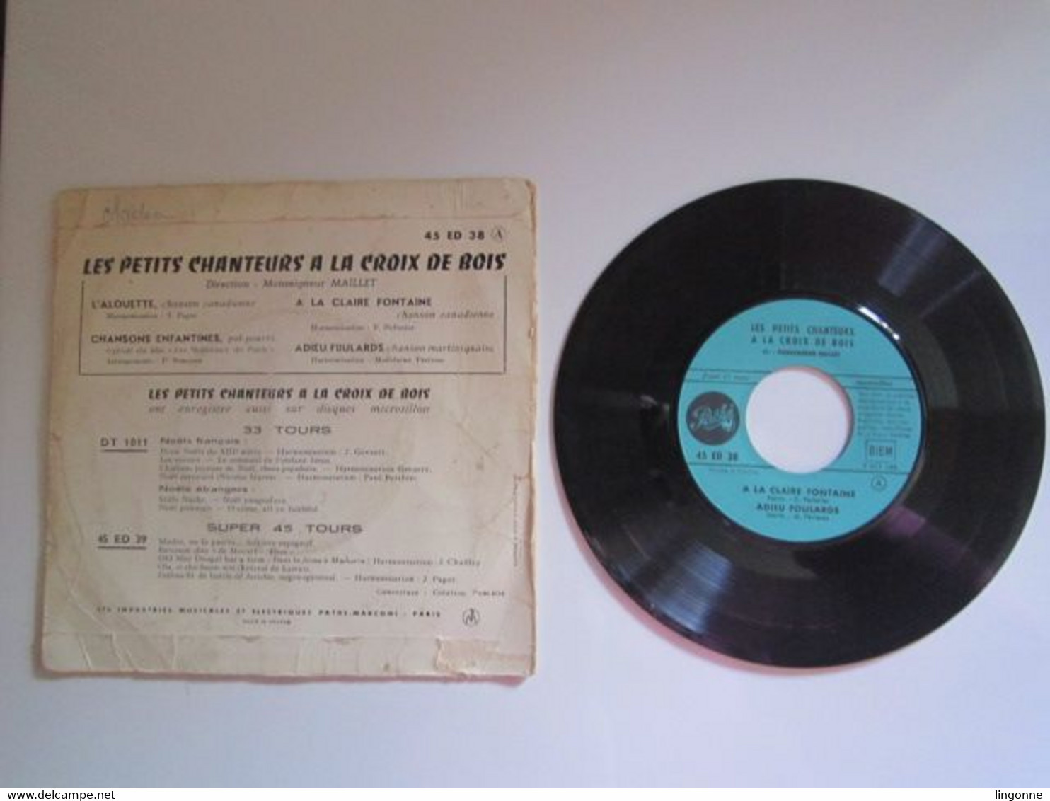 1957 Vinyle 45 Tours Les Petits Chanteurs A La Croix De Bois – L'Alouette - Chants Gospels Et Religieux