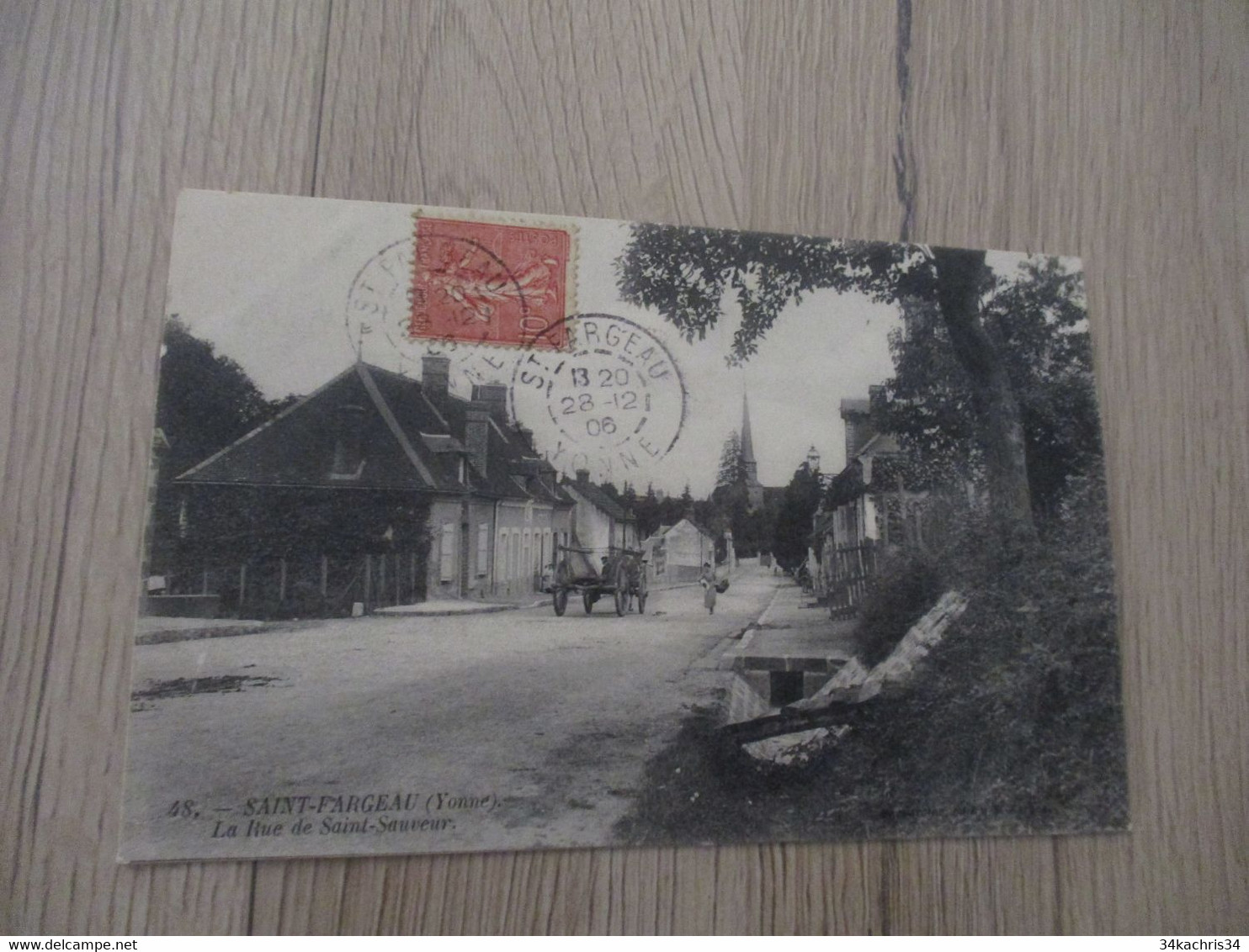 CPA 89 Yonne Sint Fargeau La Rue Saint Sauveur - Saint Fargeau