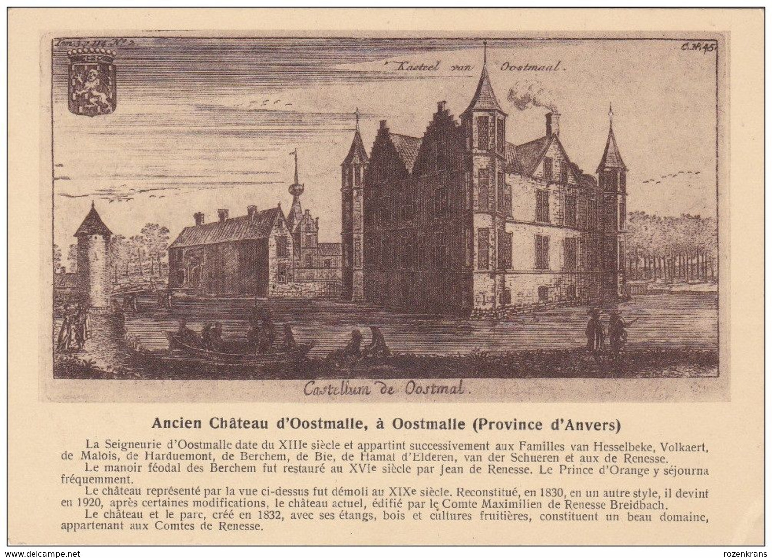 Oostmalle - Ancien Château D'Oostmalle Kasteel - Malle