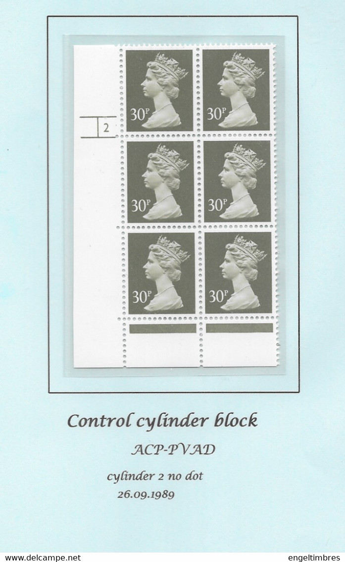 GB 30p ACP/DEX Cylinder Block Of 6 - Cyl 2 No  Dot    - See Notes/scan - Machins