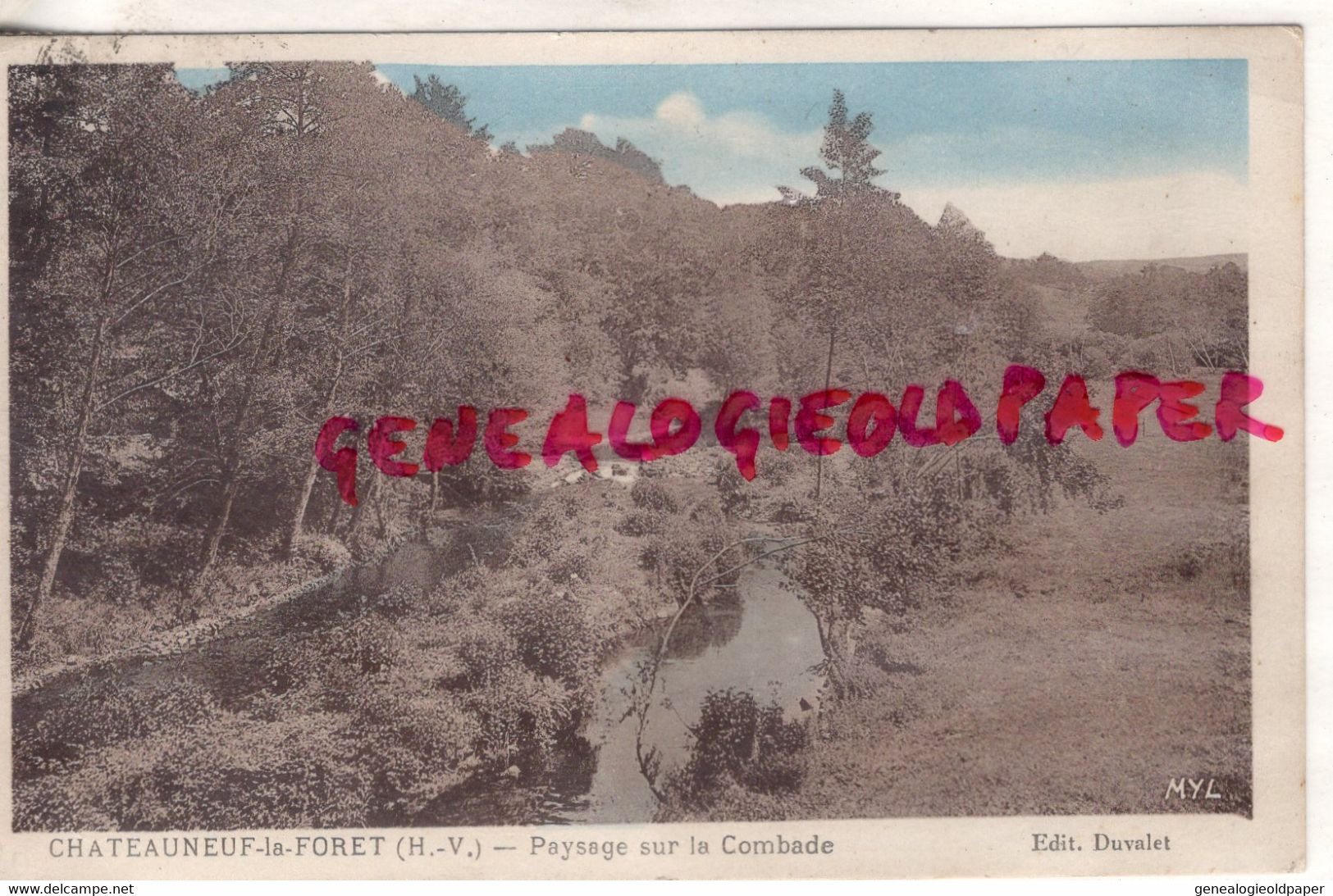 87 - CHATEAUNEUF LA FORET - PAYSAGE SUR LA COMBADE - EDITEUR DUVALET - Chateauneuf La Foret