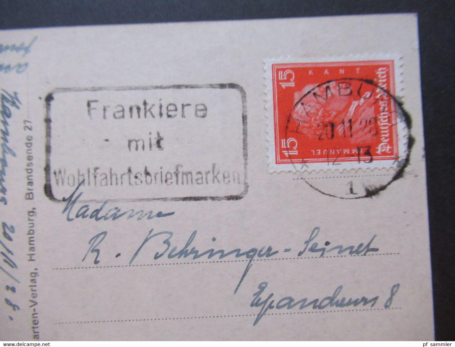 Deutsches Reich 1928 Echtfoto AK Hamburg Hansa Hafen Mit Vielen Schiffen Werbestempel Frankiere Mit Wohlfahrtsbriefmarke - Mitte