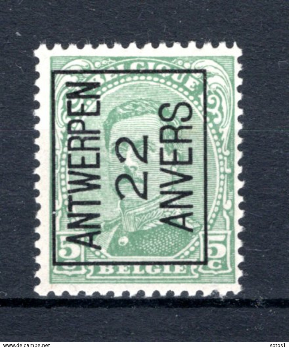 PRE59A-II MNH** 1922 - ANTWERPEN 22 ANVERS - Typografisch 1922-26 (Albert I)