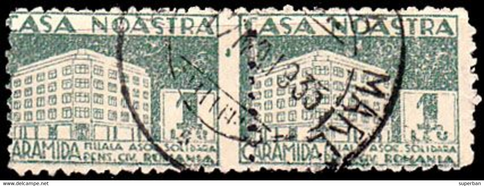 ROUMANIE / ROMANIA - CINDERELLA / TIMBRU CARAMIDA : 1 LEU - CASA NOASTRA - FUND RAISING For RETIRED ~ 1930 - '35 (ai033) - Fiscale Zegels