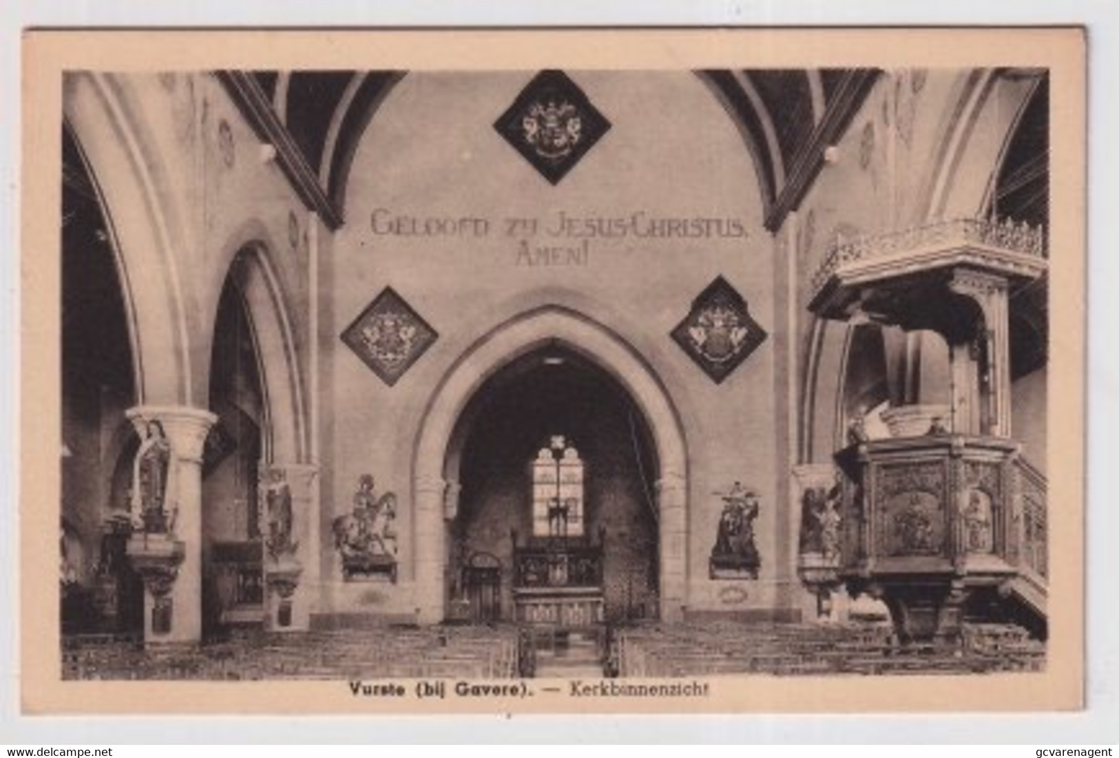 VURSTE   KERKBINNENZICHT - Gavere