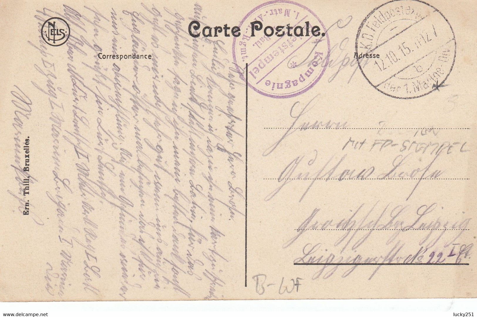 Belgique - Phare - Zeebrugge -  Phare Sur Le Musoir Du Môle - Circulée 12/10/1915 - Lighthouses