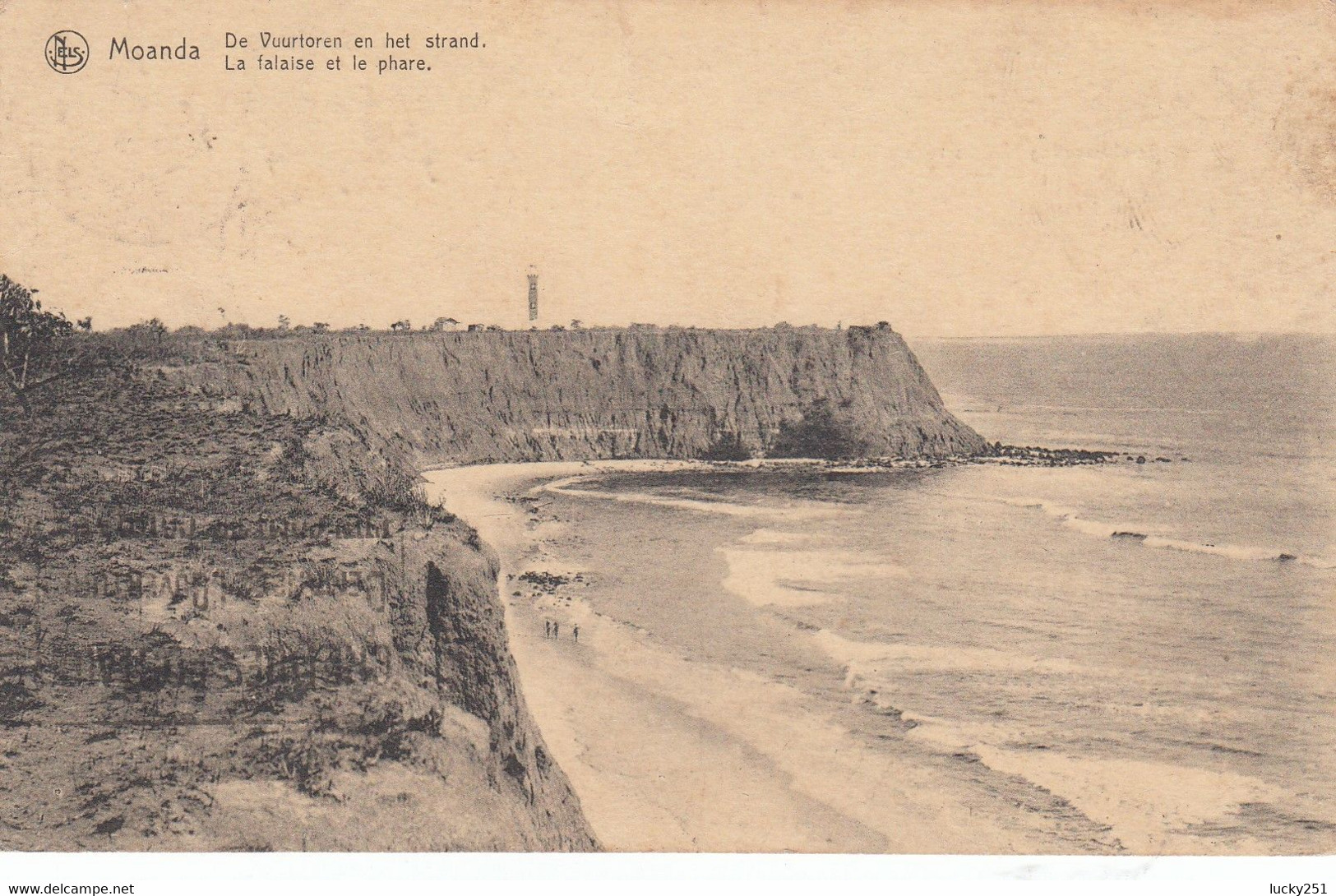 Congo Belge - Phare - Moanda -  La Falaise Et Le Phare - Circulée 25/01/1926 - Phares