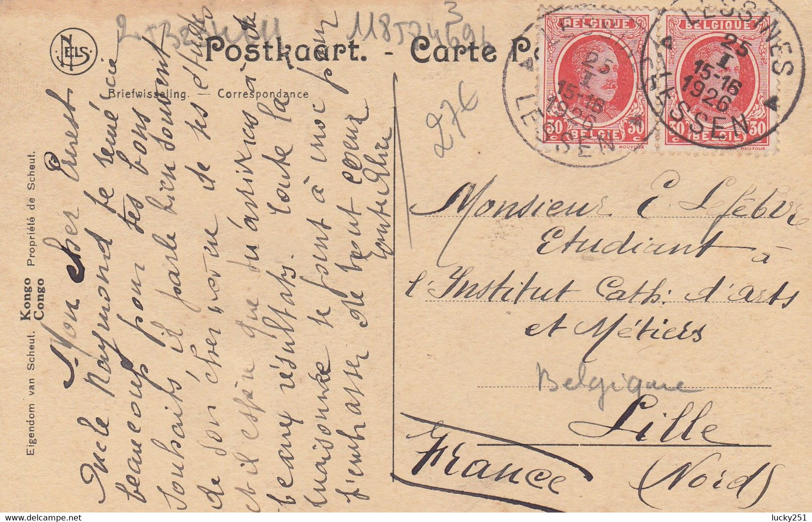 Congo Belge - Phare - Moanda -  La Falaise Et Le Phare - Circulée 25/01/1926 - Leuchttürme