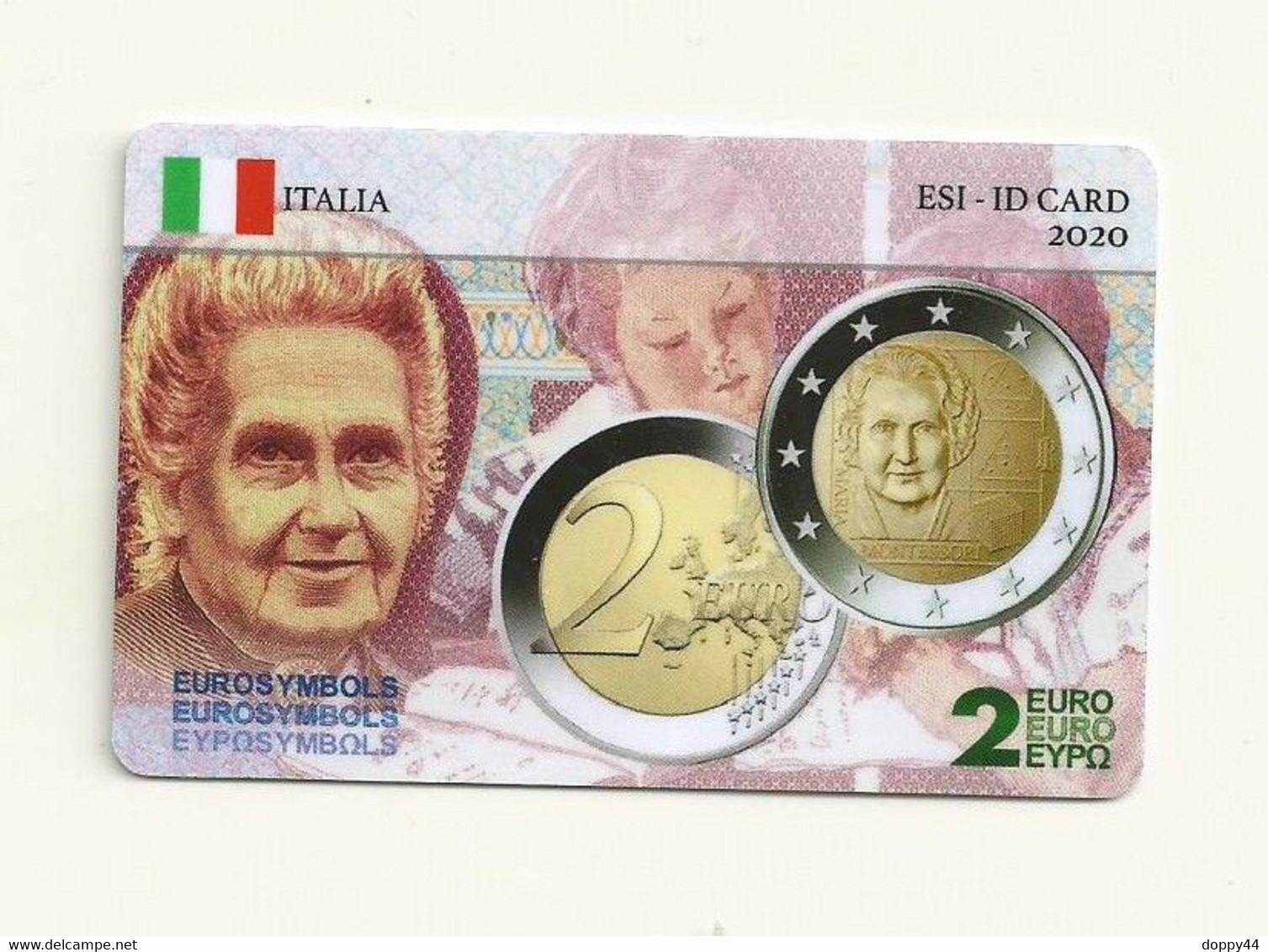 CARTE DE COLLECTION SANS PIECE ITALIE EUROSYMBOLS INSTITUTE ESI ID CARD MILLESIME 2020. - Italy