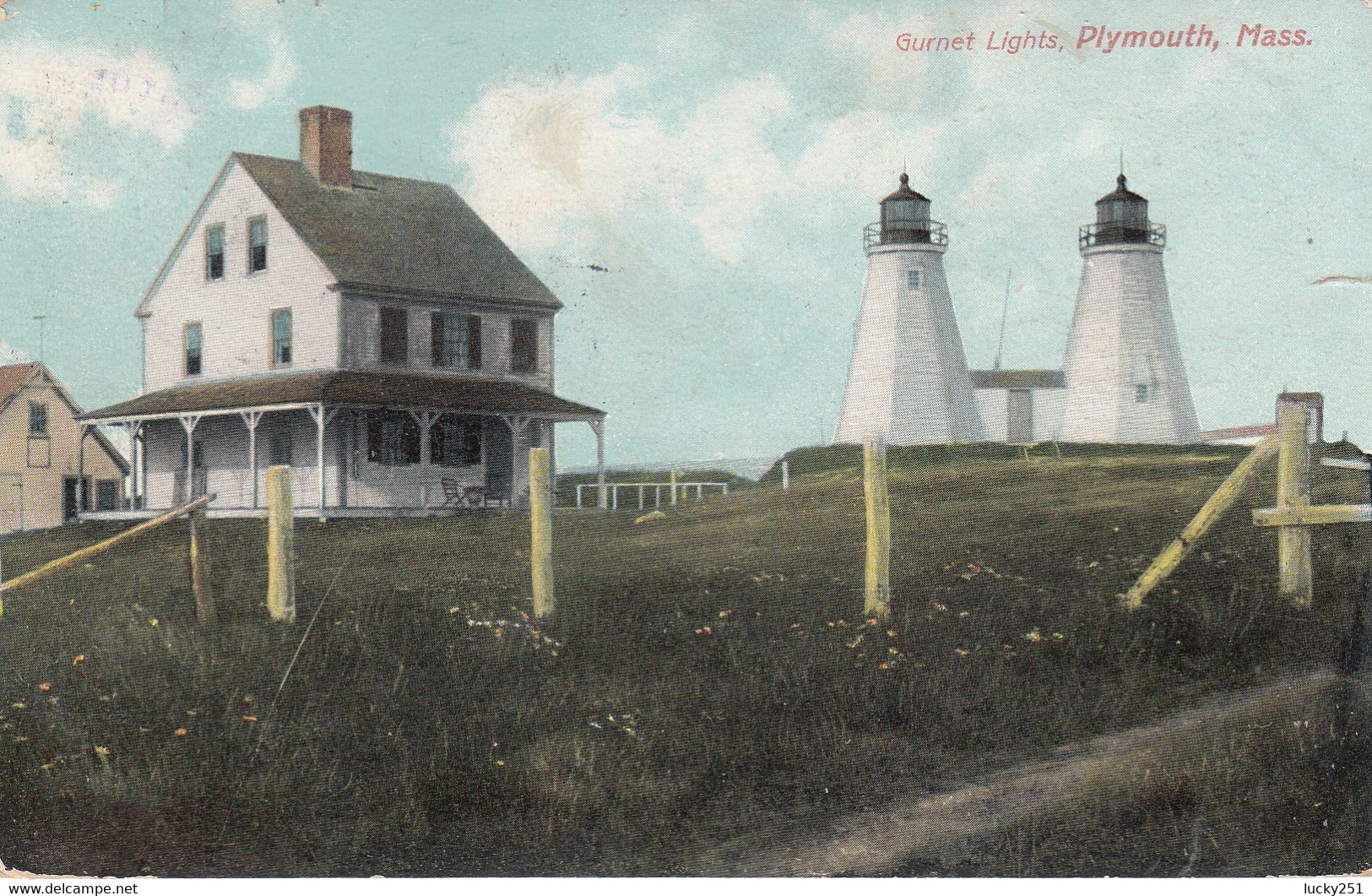 Etats Unies - Phare - Plymouth, Mass - Circulée Le 17/10/1907 - Lighthouses